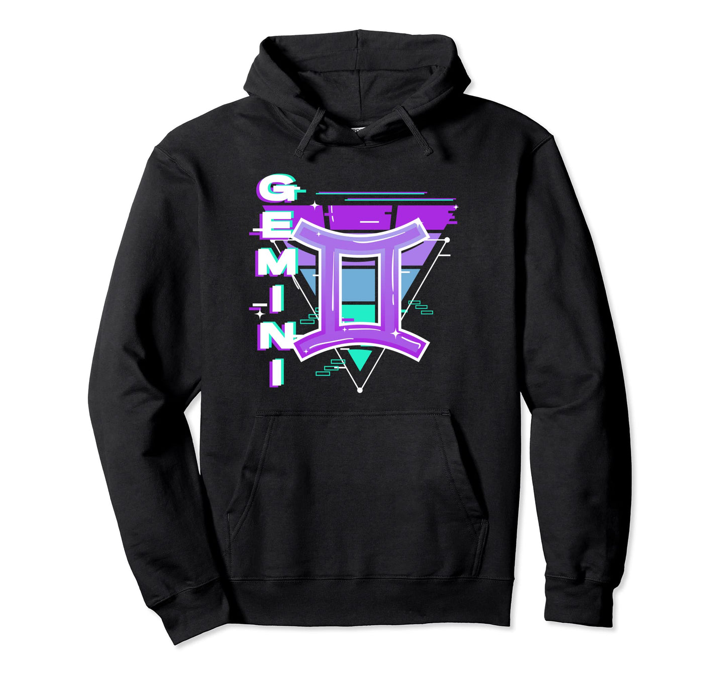 Gemini Zodiac Sign Vaporwave Hoodie - Custom Art Print Men Women