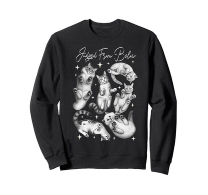 Judged From Below Funny Cats Sweatshirt - Aesthetic Graphic Men Women