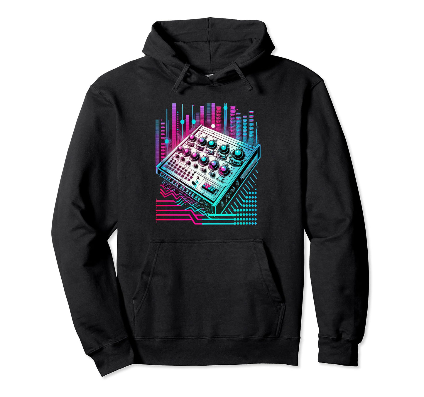 Vaporwave Aesthetic Synthwave Festival Hoodie - Minimalist Print Unisex