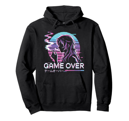 Japanese Vaporwave Aesthetic Sad Anime Hoodie - Unique Graphic Unisex