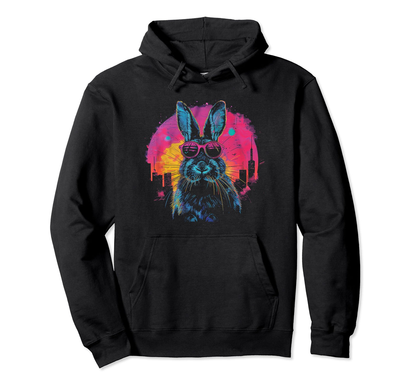 Rabbit Bunny Vaporwave Aesthetic Hoodie - Streetwear Style Unisex