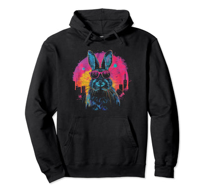 Rabbit Bunny Vaporwave Aesthetic Hoodie - Streetwear Style Unisex
