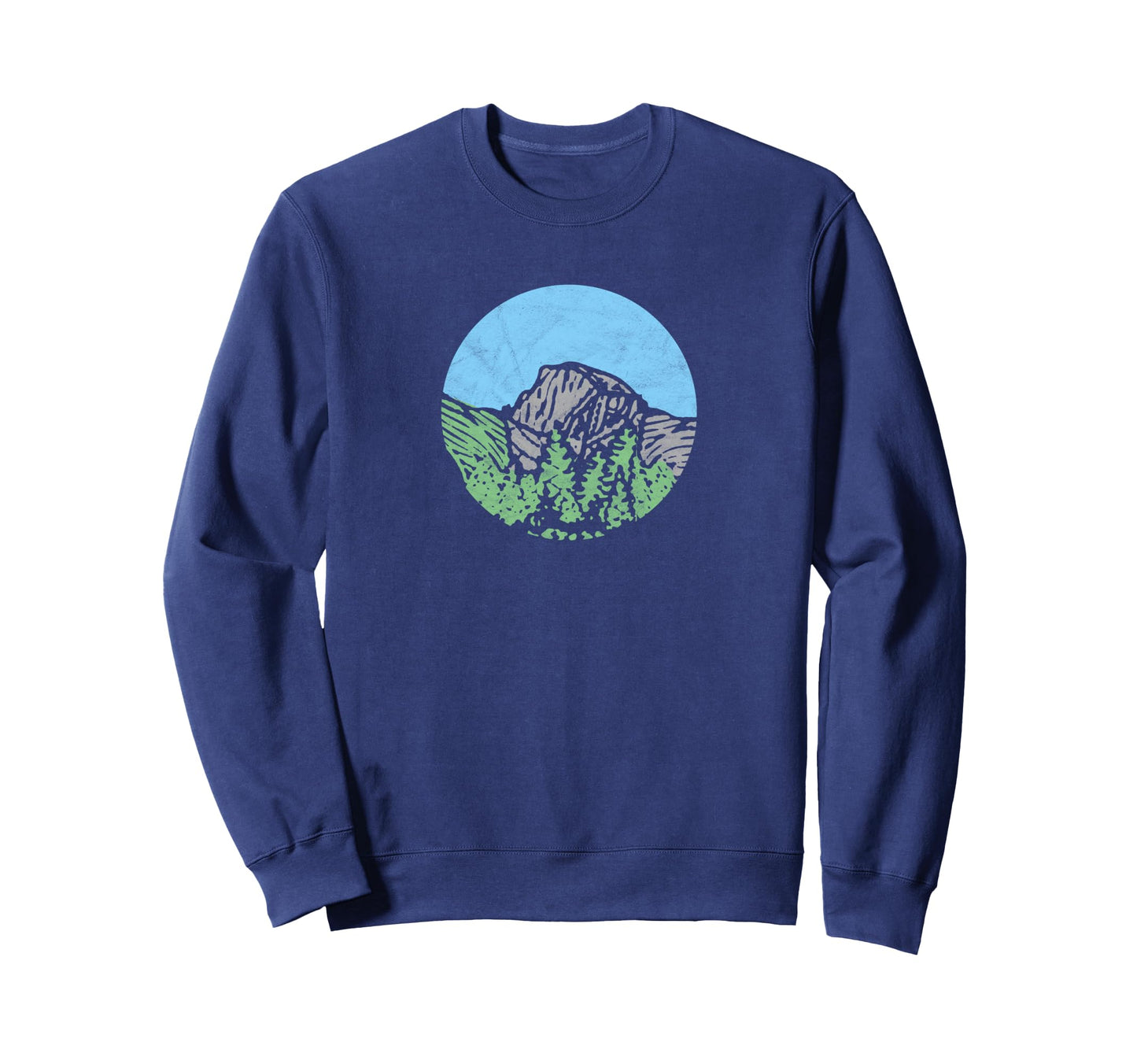 Minimalist Half Dome Yosemite Sweatshirt - Unique Graphic Men Women