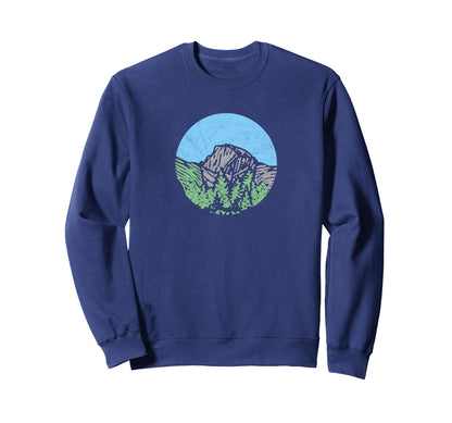 Minimalist Half Dome Yosemite Sweatshirt - Unique Graphic Men Women