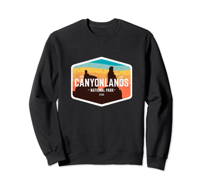 80S Rock Formations Canyonlands Sweatshirt - Trendy Graphic Unisex