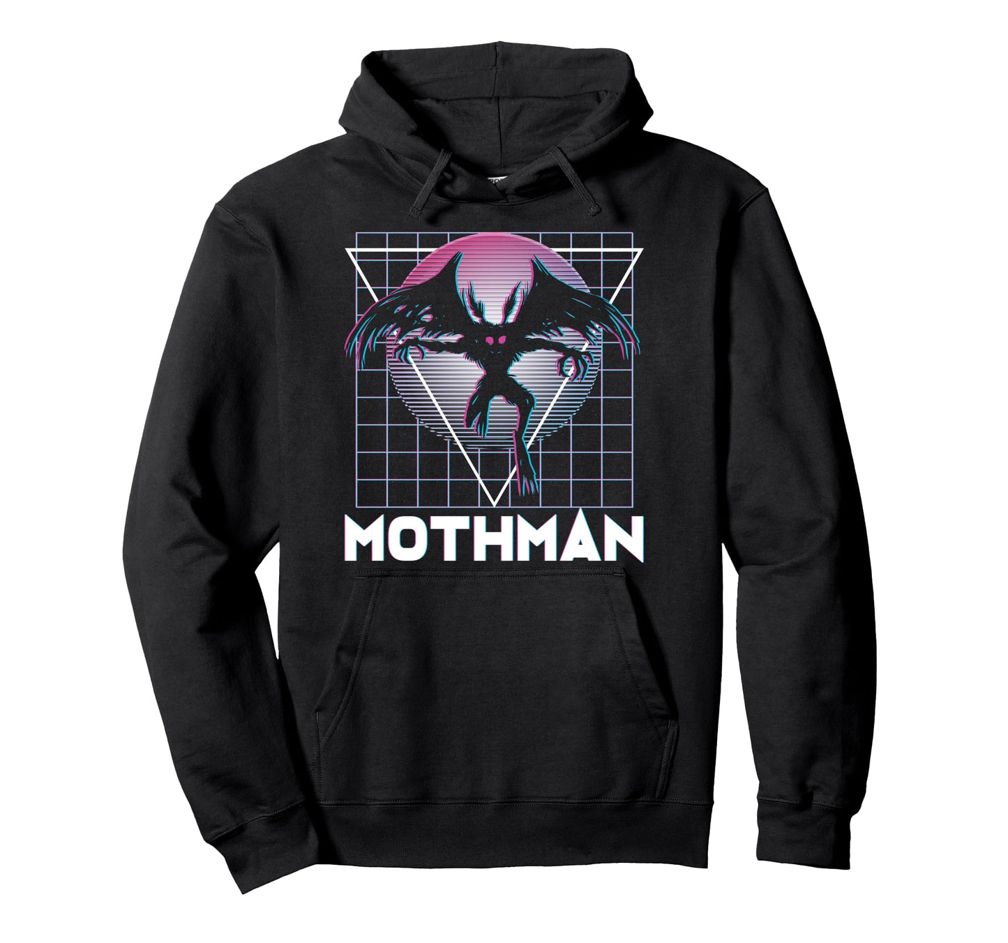 Vaporwave Aesthetic Mothman Cryptozoology Hoodie - Graphic Print Men Women