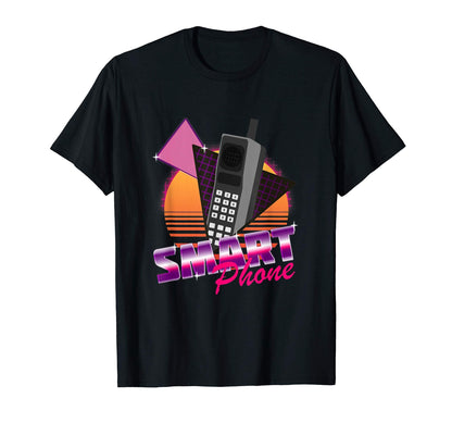 Nostalgic 80S 90S Mobile Cell Phone T-Shirt - Unique Graphic Unisex