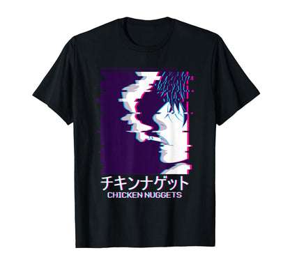 Chicken Nuggets Japanese Anime T-Shirt - Aesthetic Graphic Men Women