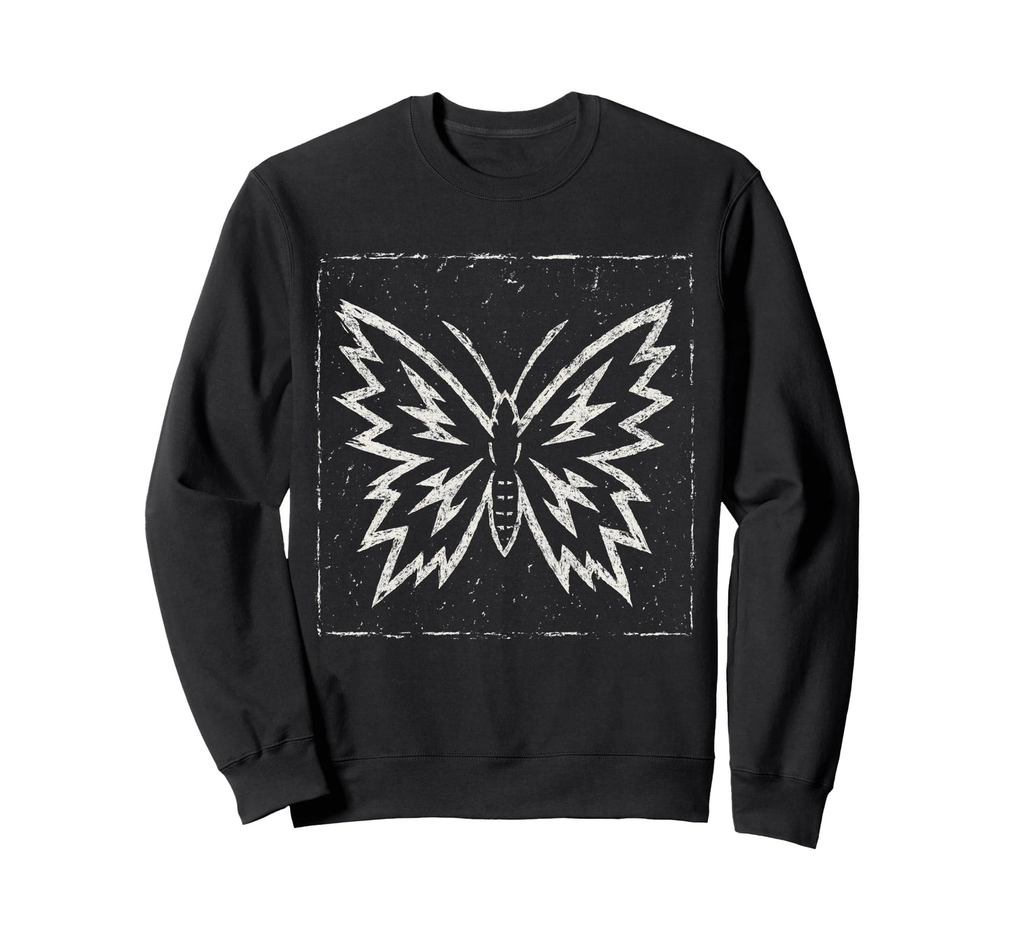 Punk Butterfly Analog Goth Emo Alt Sweatshirt - Aesthetic Graphic Unisex