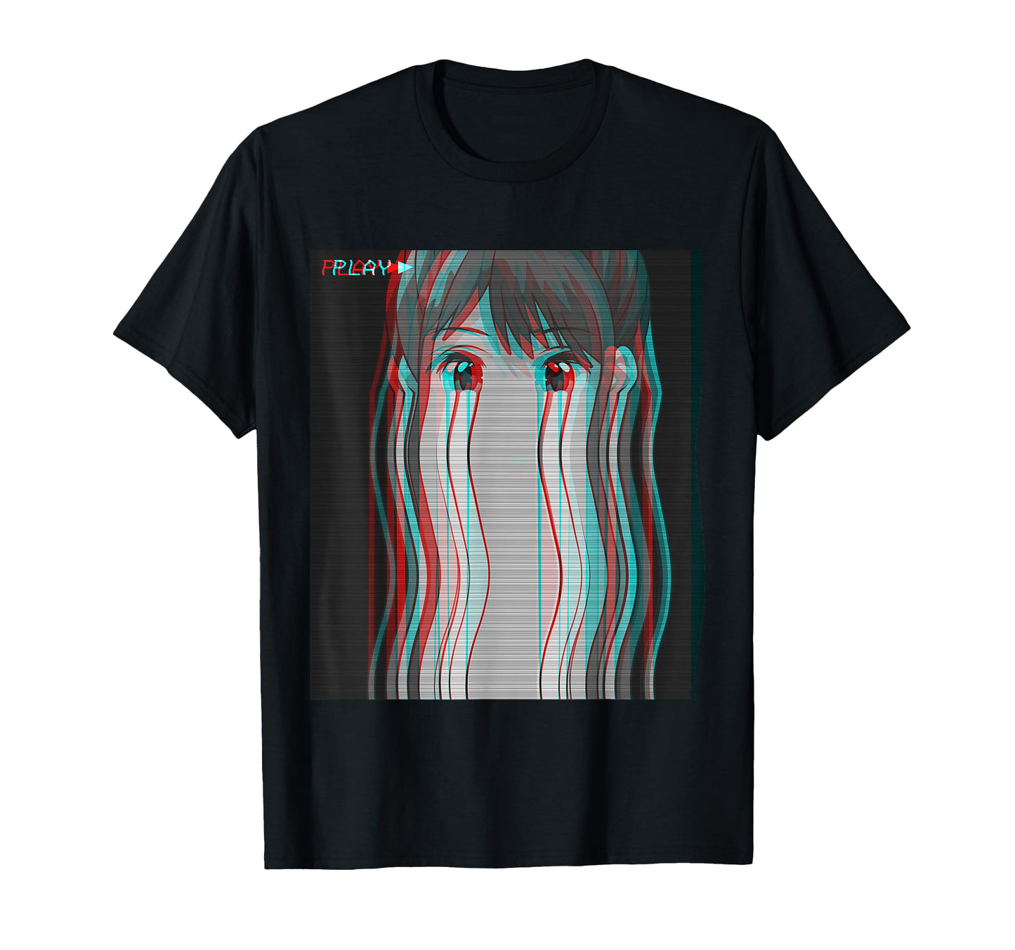 Sad Anime Eboy Egirl Harajuku T-Shirt - Minimalist Print Men Women