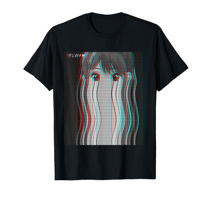 Sad Anime Eboy Egirl Harajuku T-Shirt - Minimalist Print Men Women
