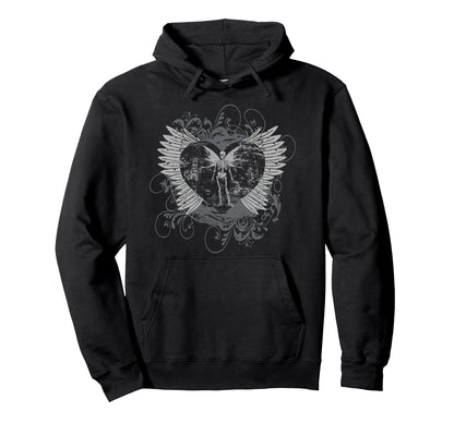 Y2K Fairy Wings Skeleton Alt Goth Hoodie - Custom Art Print for Adults