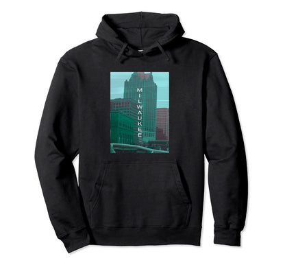 Wisconsin Vaporwave Aesthetic Hoodie - Casual Everyday Wear for Adults