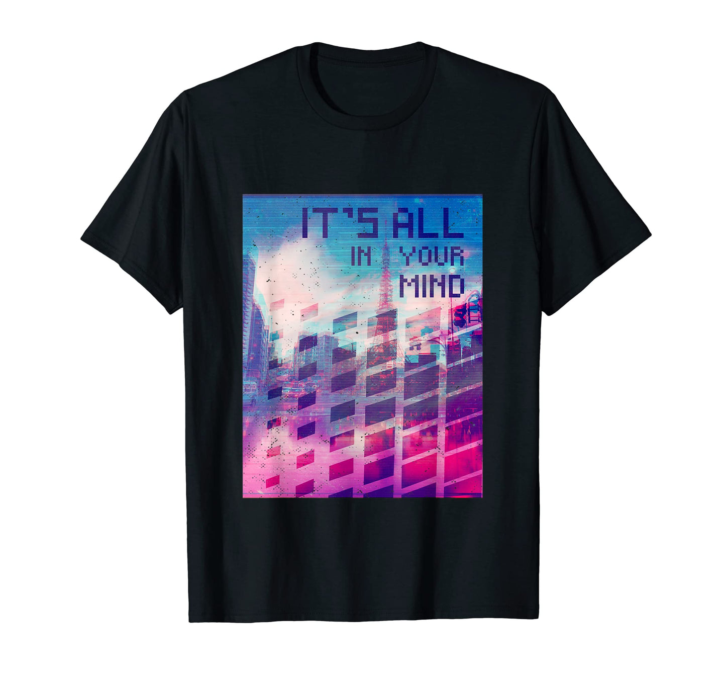 Its All Your Mind Vaporwave Aesthetic T-Shirt - Novelty Apparel for Adults