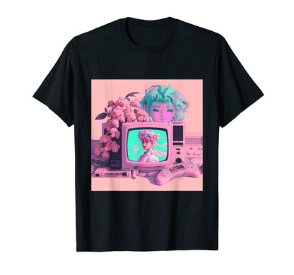 Vaporwave Aesthetic 90S Egirl Japanese Art T-Shirt - Trendy Graphic Unisex