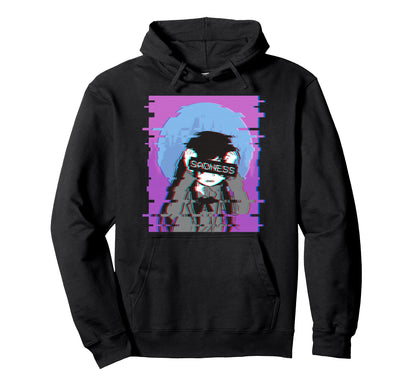 Sad Anime Japanese Aesthetic Hoodie - Fun Novelty Design for Adults