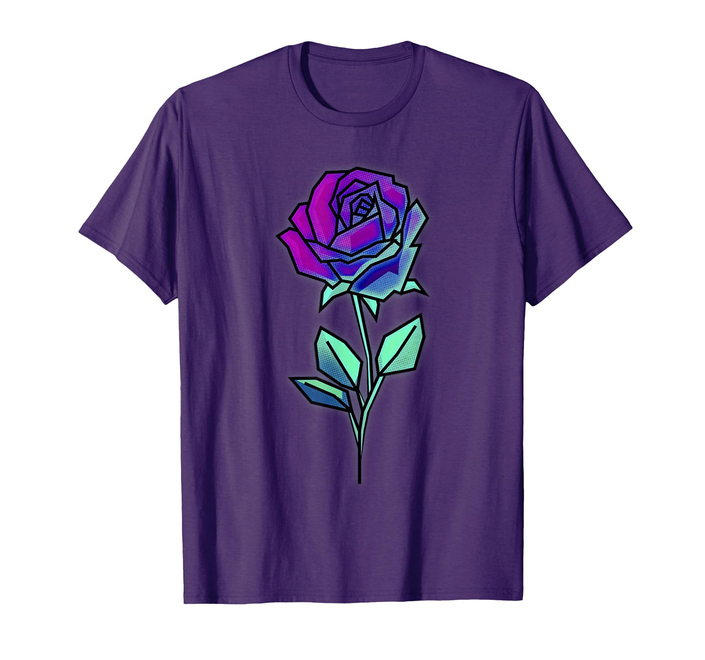 Cyber Aesthetic Rose Futurism Vaporwave T-Shirt - Streetwear Style Unisex