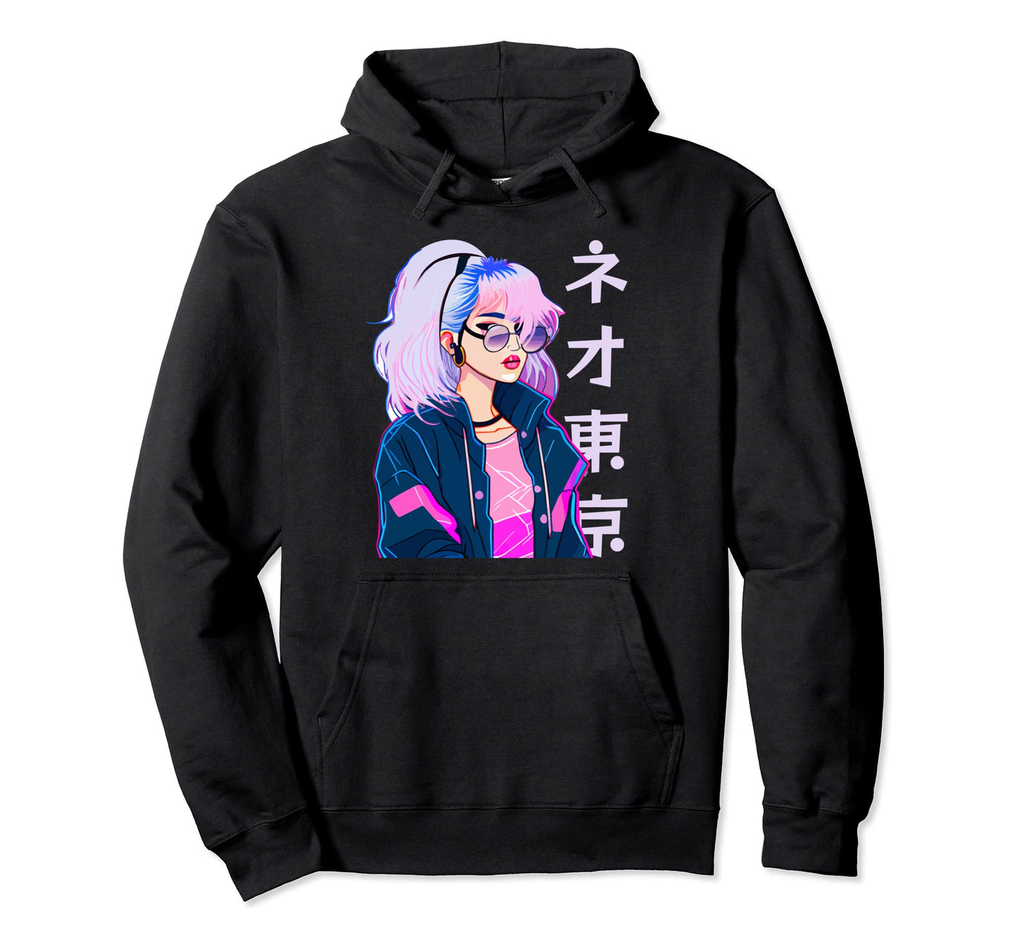 Cybergrunge Japanese Anime Vaporwave Hoodie - Casual Everyday Wear Unisex