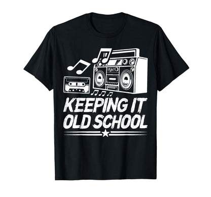 Keeping It Oldschool Music Rap Hip Hop T-Shirt - Minimalist Print Unisex