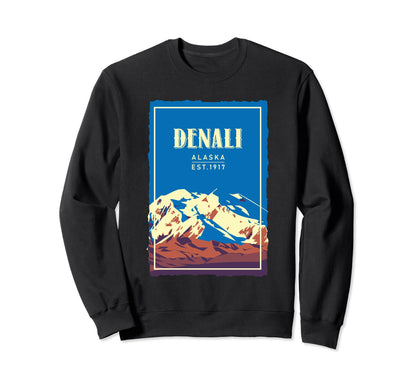 Mount Denali Snow Mountain Sweatshirt - Aesthetic Graphic for Adults