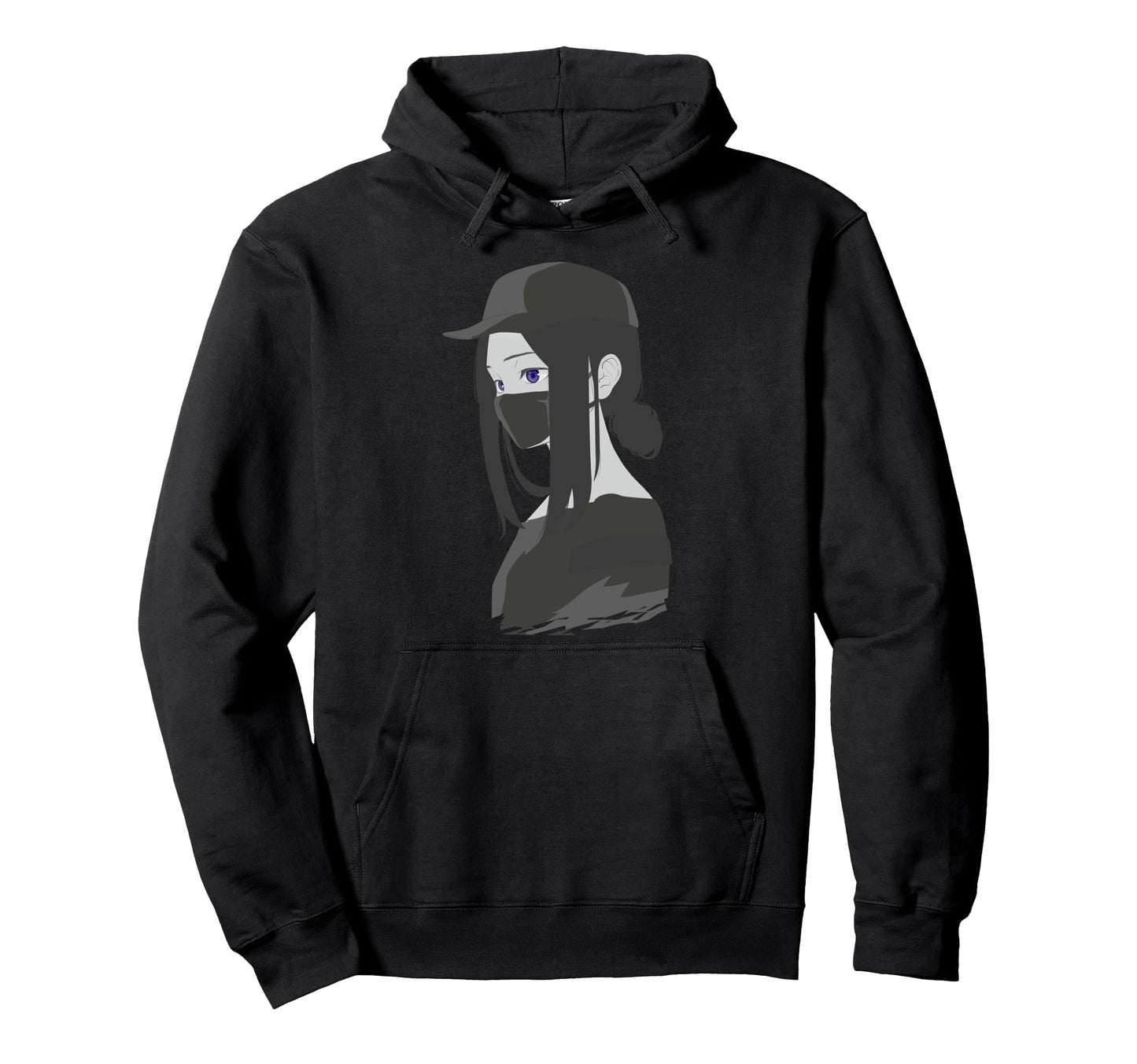 Dark Anime Anti Social Japanese Hoodie - Aesthetic Graphic for Adults
