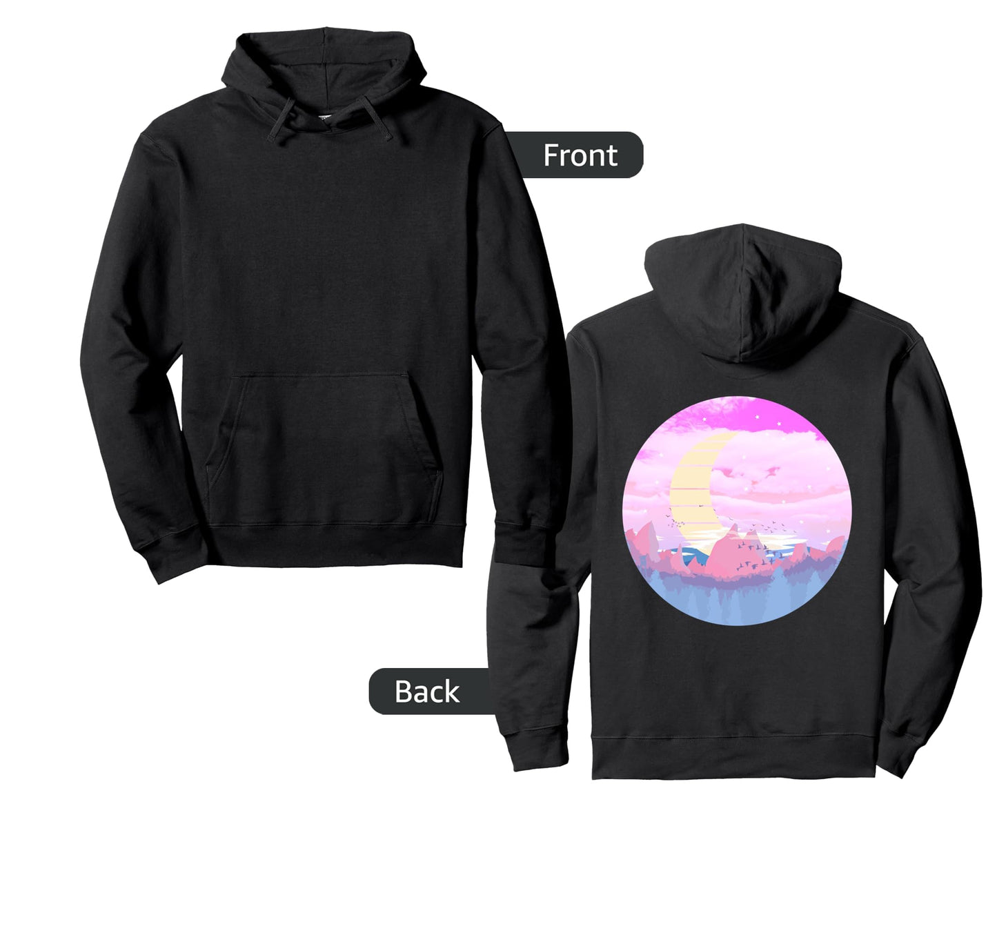 Vaporwave Aesthetic Japanese Kawaii Hoodie - Custom Art Print Men Women