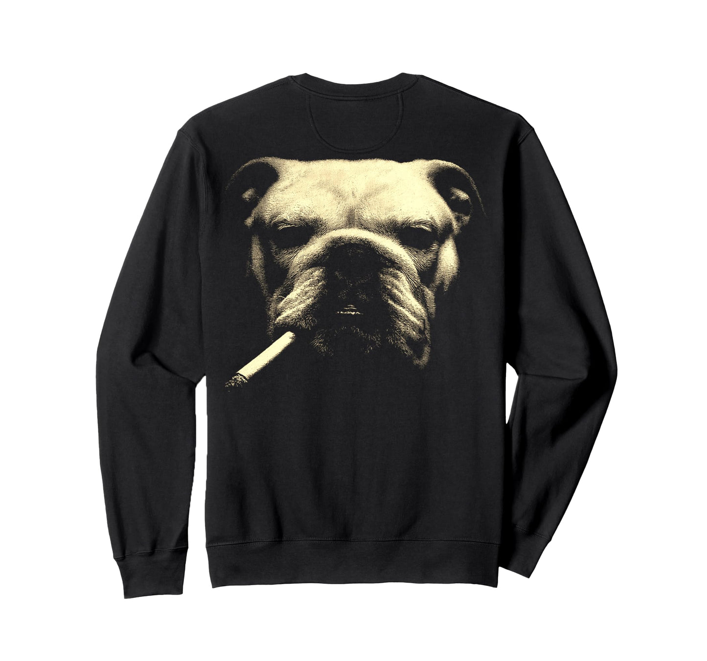 English Bulldog Smoking Sweatshirt - Fun Novelty Design Men Women