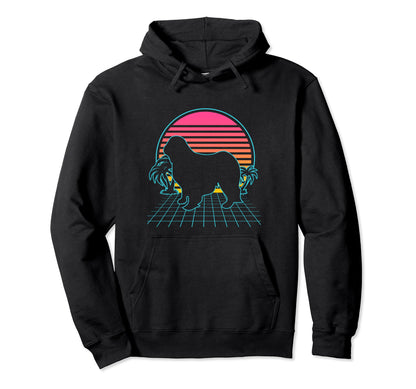Clumber Spaniel 80S Vaporwave Aesthetic Dog Hoodie - Trendy Graphic Unisex