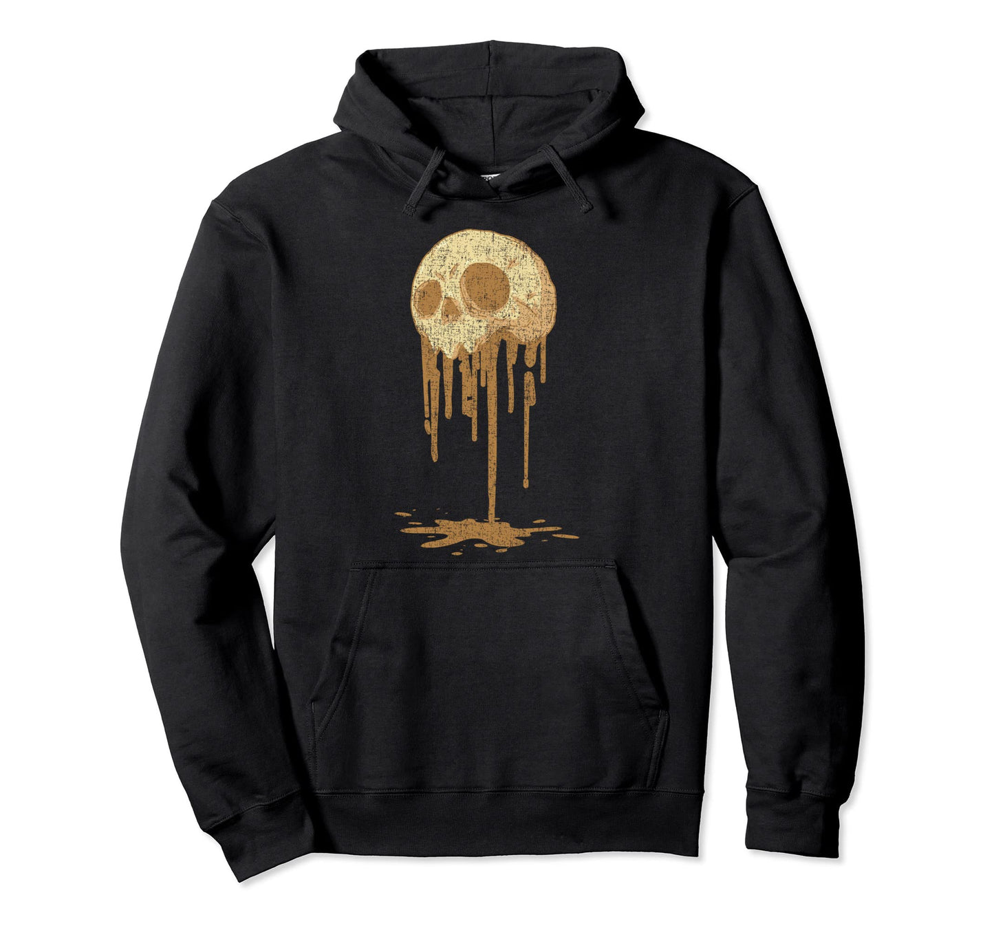 Skull Paint Drip Vaporwave Hoodie - Casual Everyday Wear Men Women
