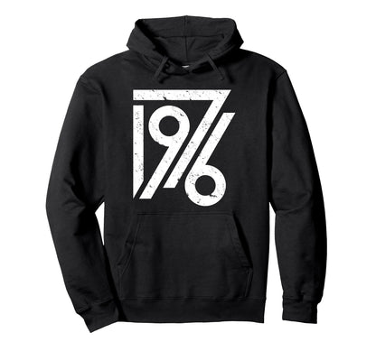 1976 Birthday Grunge Alternative Hoodie - Fun Novelty Design for Adults