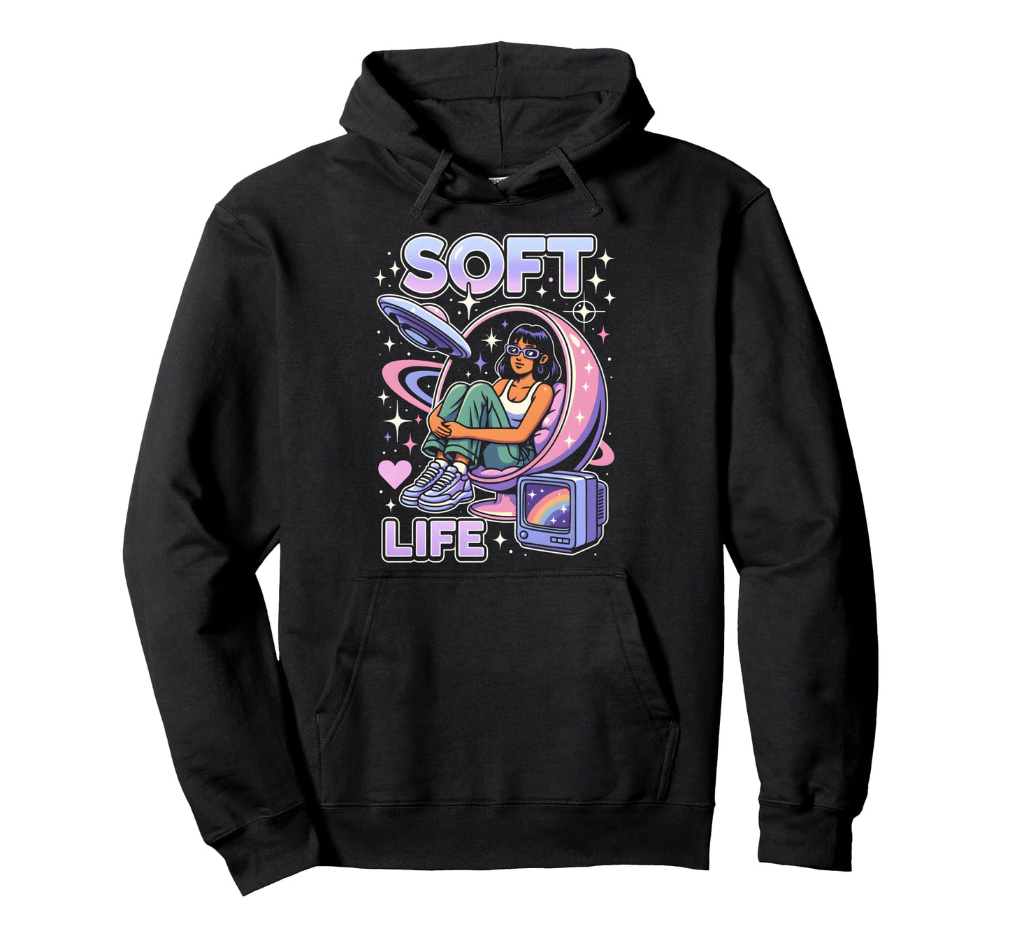 Soft Life Aesthetic Y2K Pastel Vaporwave Hoodie - Novelty Apparel Unisex