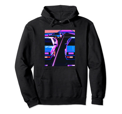 Vaporwave Car Synthwave City Vaporwave Hoodie - Custom Art Print Men Women
