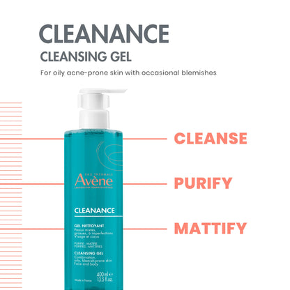 Avene Cleanance Cleansing Gel for Combination and Oily Skin 400ml