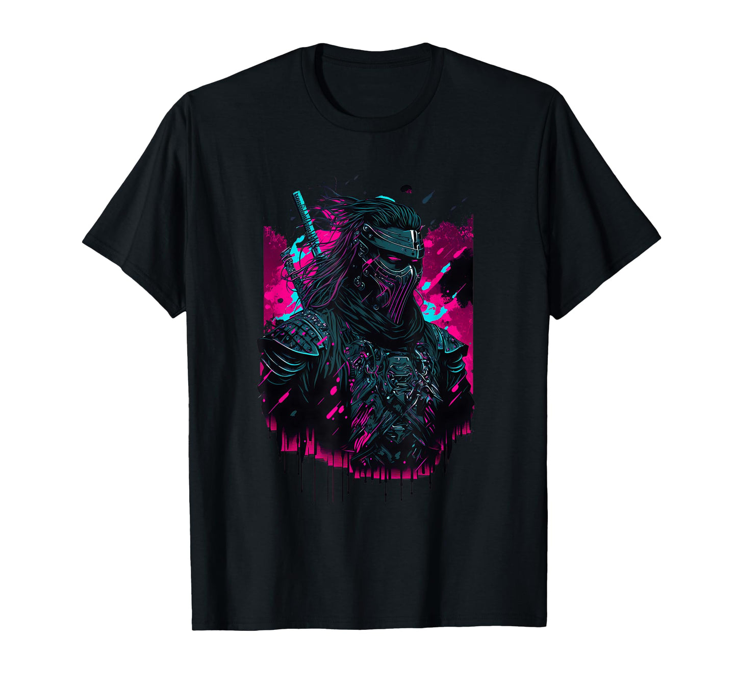Cyberpunk Samurai Japanese T-Shirt - Casual Everyday Wear Men Women