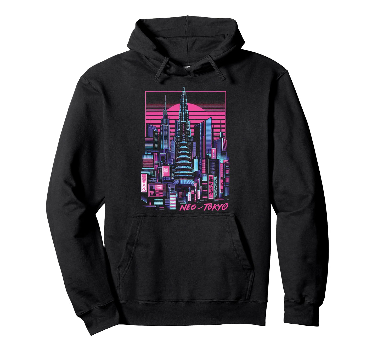 Neo Tokyo Japan Japanese Vaporwave Aesthetic Hoodie - Trendy Graphic Unisex