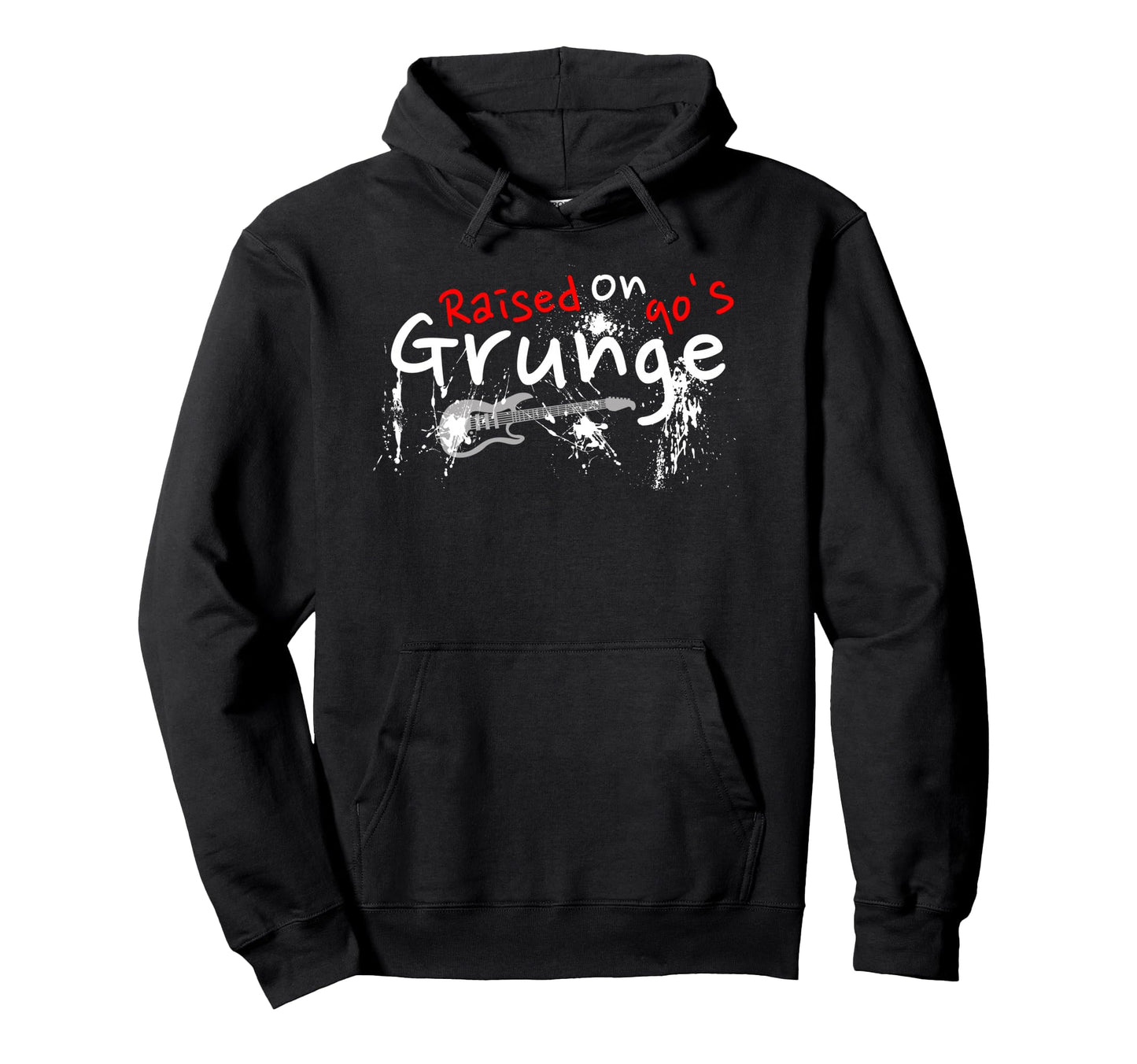 Raised 90S Grunge Rock Music Lover Hoodie - Fun Novelty Design Unisex