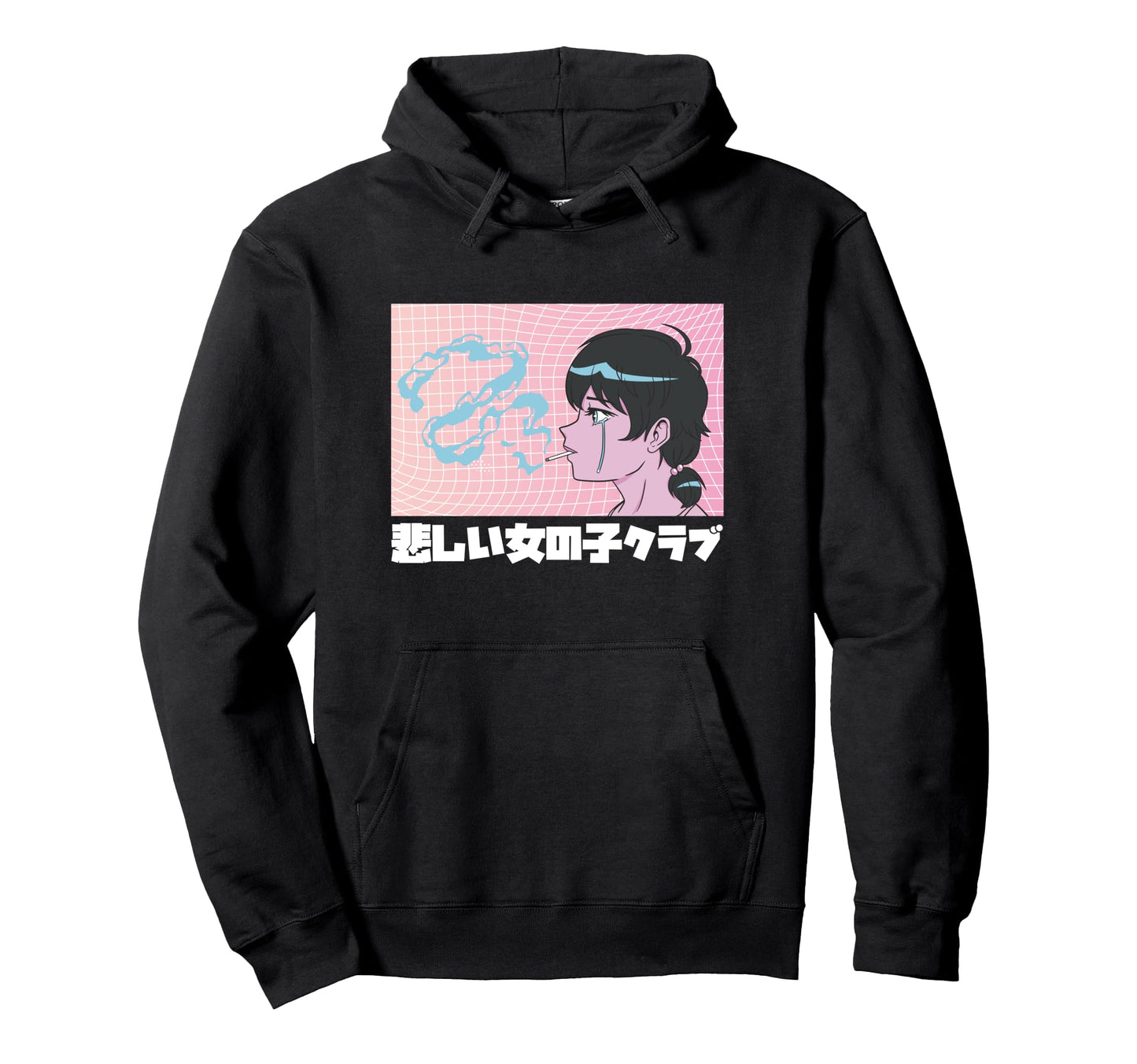 Sad Club Vaporwave Anime Aesthetic Hoodie - Fun Novelty Design Men Women