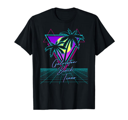 Galveston Beach Texas Trip 80S T-Shirt - Casual Everyday Wear Unisex