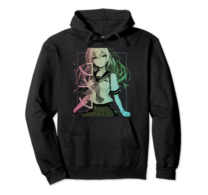 Anime Waifu Japanese Aesthetic Kawaii Hoodie - Unique Graphic Men Women
