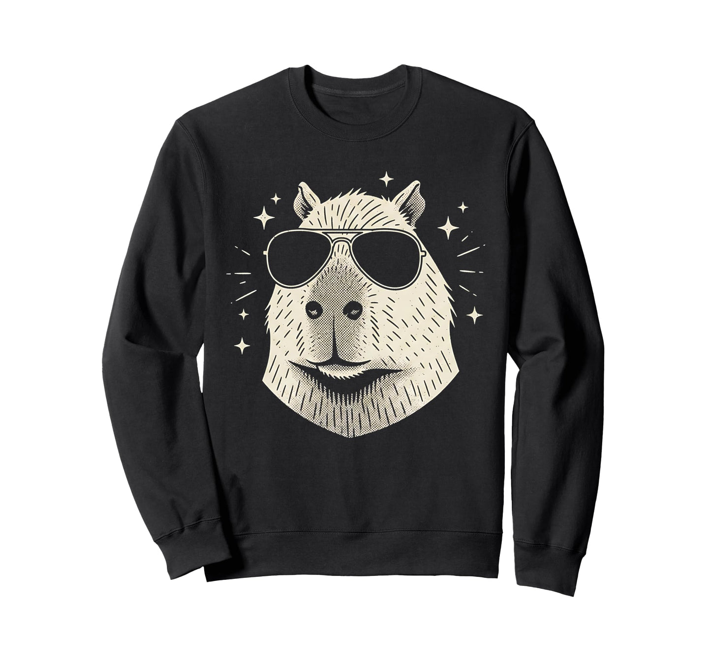 Y2K Capybara Sunglasses 90S 2000S Sweatshirt - Novelty Apparel Men Women