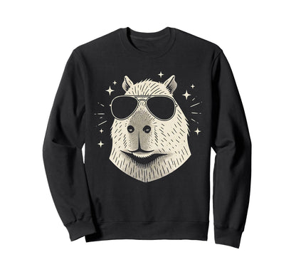 Y2K Capybara Sunglasses 90S 2000S Sweatshirt - Novelty Apparel Men Women