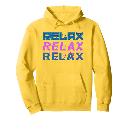 Funny Vaporwave Aesthetic Relax Hoodie - Aesthetic Graphic for Adults
