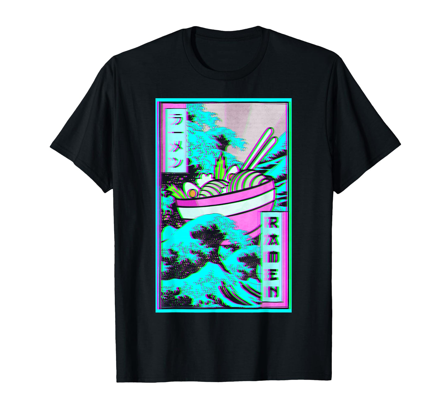 Ramen Noodles Great Wave Off T-Shirt - Casual Everyday Wear Unisex