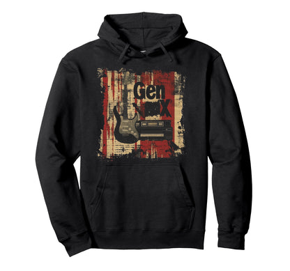 80S 90S Punk Grunge Music Gen X Rocker Hoodie - Trendy Graphic Unisex