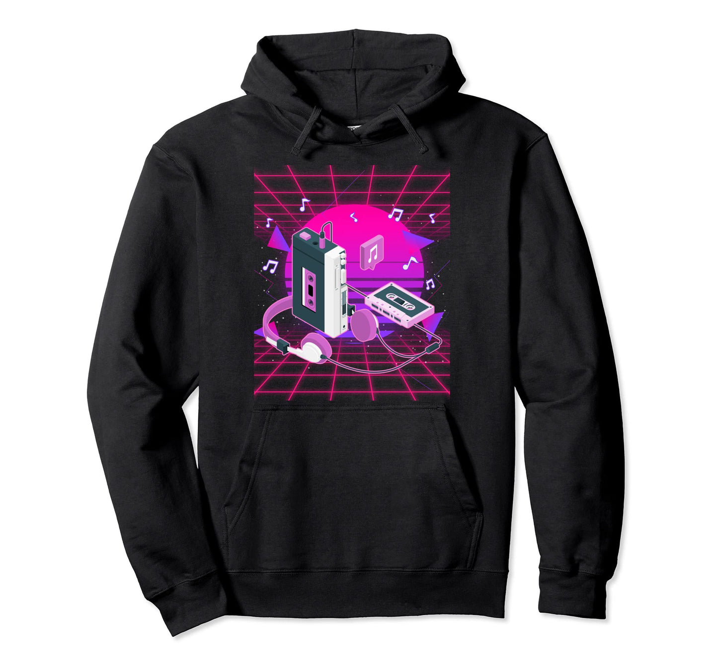 Vaporwave Aesthetic 80S Music Lover Hoodie - Unique Graphic Men Women