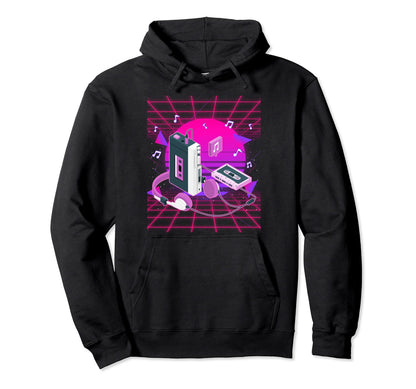 Vaporwave Aesthetic 80S Music Lover Hoodie - Unique Graphic Men Women