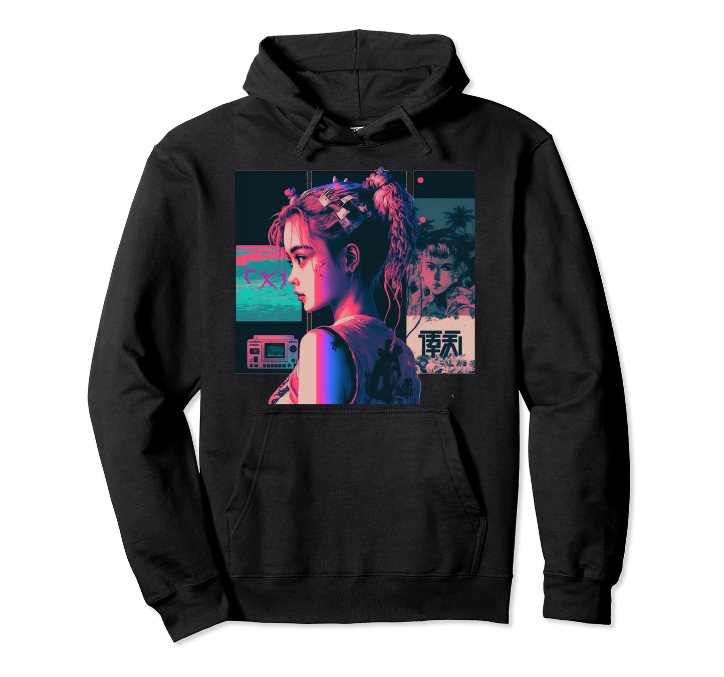 Vaporwave Aesthetic 90S Egirl Japanese Hoodie - Trendy Graphic Men Women