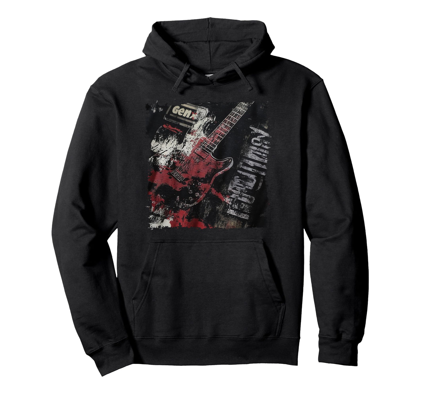80S 90S Punk Grunge Music Gen X Rocker Hoodie - Novelty Apparel Unisex