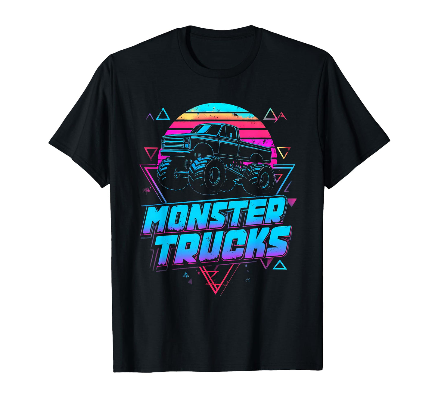 Monster Truck 4 Wheeler Vaporwave T-Shirt - Novelty Apparel Unisex
