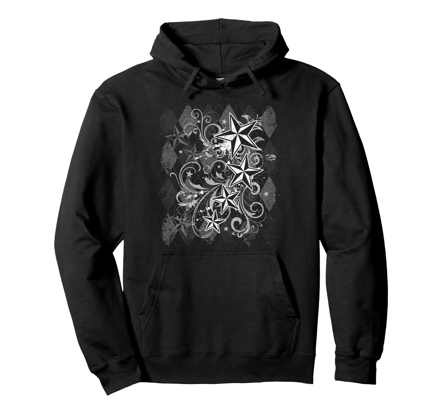 Grunge Y2K Emo 2000S Star Goth Hoodie - Casual Everyday Wear for Adults